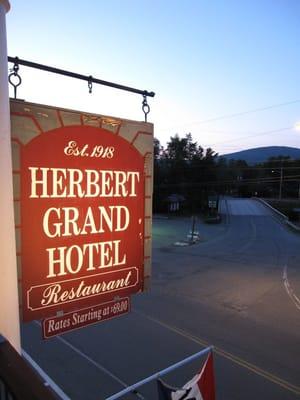 Sign during sunset.