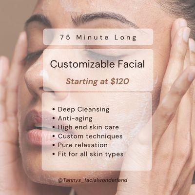 Customizable facials fit for every unique skin type