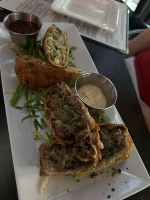 Chicken and steak eggrolls are outstanding