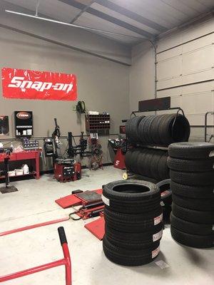 We sell all major tire brands, we also mount, balance and repair any and all tires