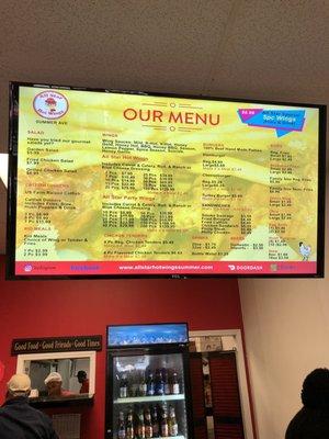 Updated menu