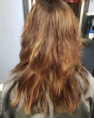 Before & After of this beautiful Balayage preformed by Catherine