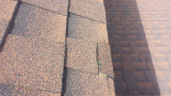 more broken roof tile's