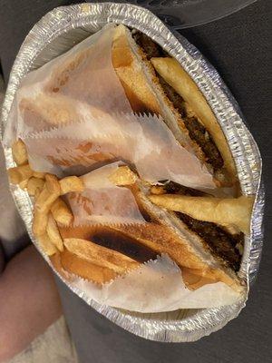 Steak chimi with fries