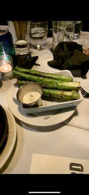 Charred asparagus