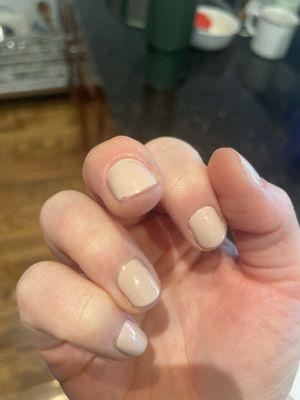 Nail chipping after less than 12 hours