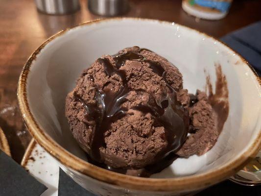 Double chocolate ice cream