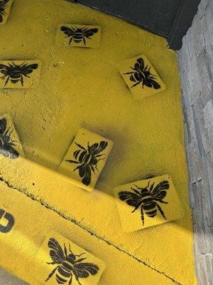 Front step bee entrance