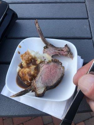 Lamb chops with homemade mashed potatoes...perfect!