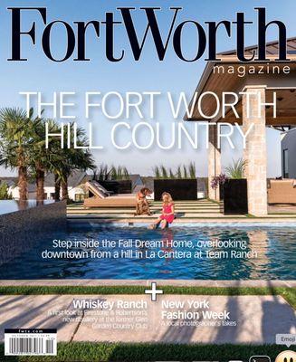 2017 Fort Worth Magazine cover. Landscaping by Proscapes.