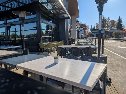 Large outdoor dining patio.