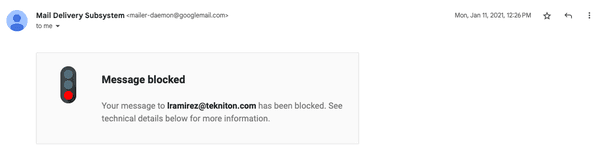 Our last interaction was Sept 2020. I followed up in Nov 2020 and again in Jan 2021. Then Leslie Ramirez blocked my emaills.