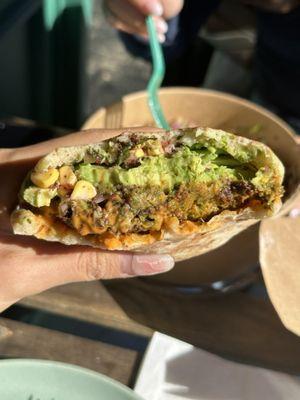 mexican falafel sandwich