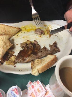 Steak and eggs