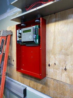 Main fire alarm panel ready to be wired