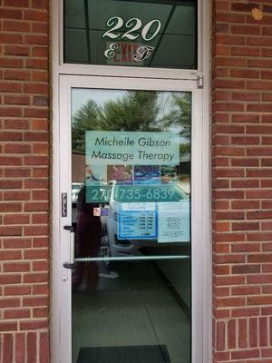 My front entrance door. My business is located inside Mulberry Square Complex. Directly behind Subway toward the end of the complex.