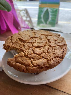 peanut butter cookie. chewy and crispy at the same time!