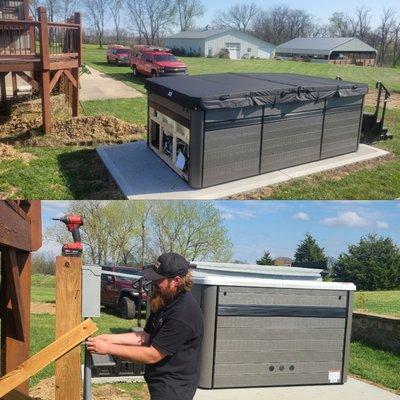 Hot tub wiring installation!