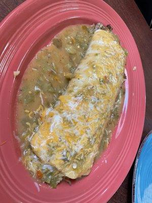 Smothered Breakfast Burrito... so good!