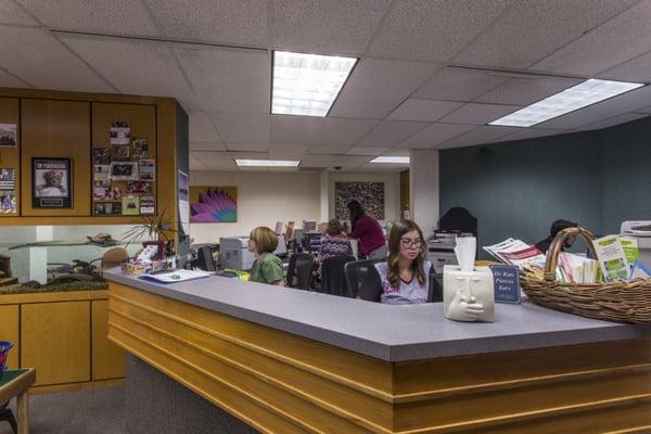 Front office reception desk