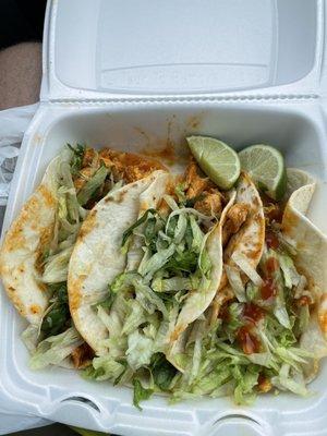 Spicy chicken taco