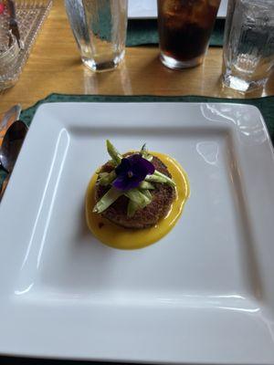 Crab cake appetizer