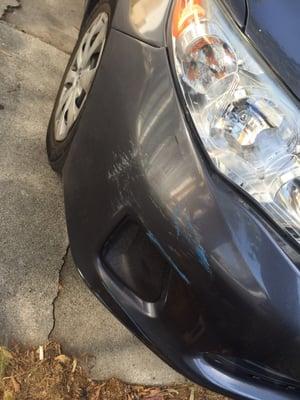 Front Damaged Rental Car