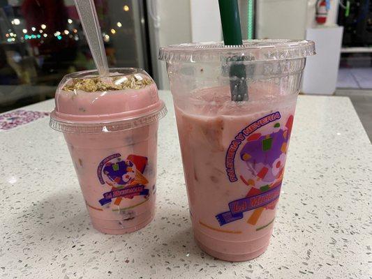 Yogurt with Fruit , Fresh Fruit Water( Strawberry )