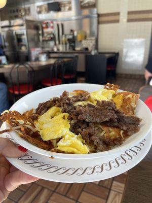 Sausage Egg & Cheese Hashbrown Bowl