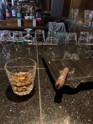 Whiskey & an UNDERCROWN cigar