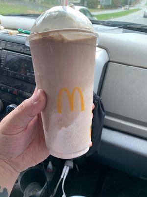 A delicious chocolate shake with whipped cream