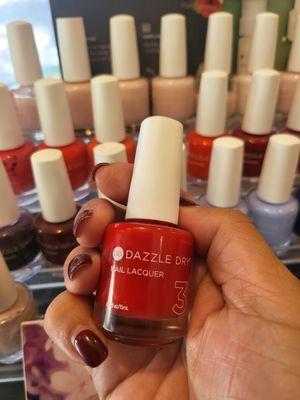 We do Dazzle dry Manicure