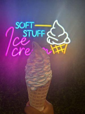 Cotton candy soft serve