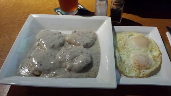 Biscuits and Gravy at the Junction wit 2 Eggs is very good.