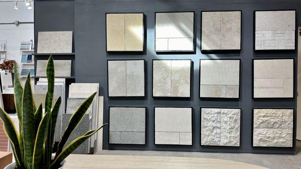 large selection of natural stones for indoor and outdoor applications