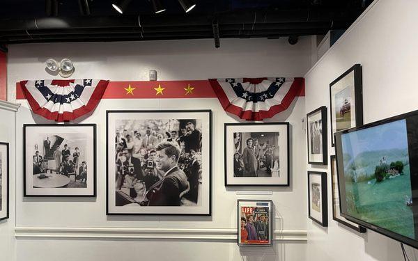 Exhibit wall on the 1960 election night in Hyannis Port.