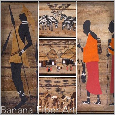 African Banana Fiber Art