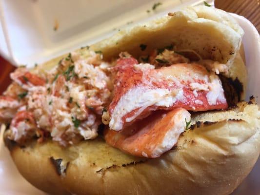 Classic lobster roll. Look. At. That. Meat.