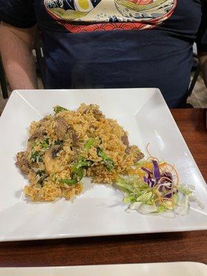 Beef Spicy Basil Fried Rice Dinner