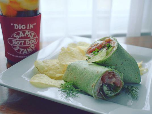 One of our specials that we did for Lent! Smoked Salmon Wrap