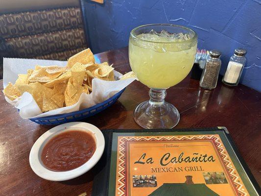 Margarita with Chips and Salsa