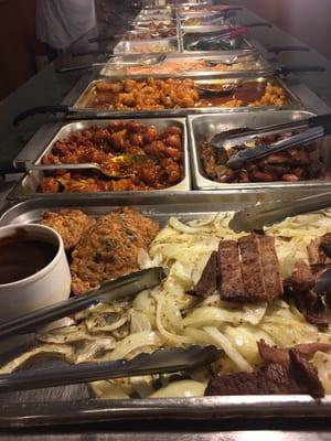 Buffet of entree items to satisfy every taste.