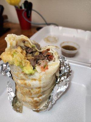 Asada burrito