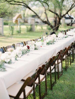 Fruitwood folding chairs