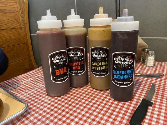 Delicious sauce selection