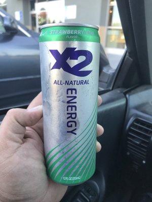 X2 energy drink $2.50 out the door