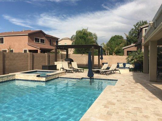 Complete Outdoor Living with Ramada, BBQ and Fire pit