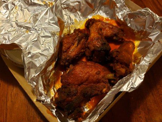 Overcooked burnt wings