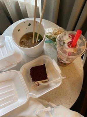 Rare Steak Pho - Tiramisu Cake - Boba Tea