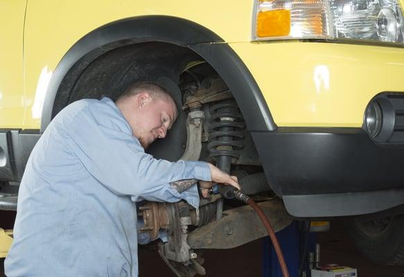 Shane Working on a vehicle